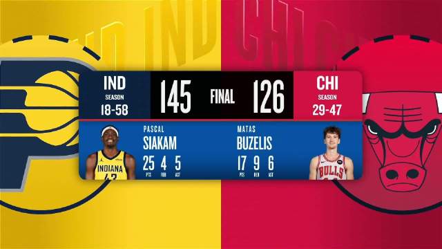 04月02日NBA常规赛 步行者 – 公牛 全场录像【全场录像+集锦】