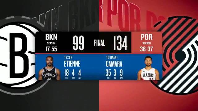 03月24日NBA常规赛 篮网 – 开拓者 全场录像【全场录像+集锦】