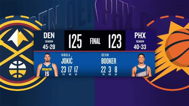 03月25日NBA常规赛 掘金 – 太阳 全场录像【全场录像+集锦】